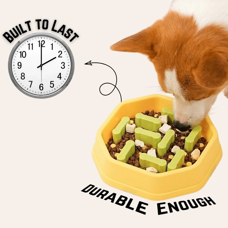 Adjustable slow feeder dog bowl is build to last and is durable enough