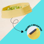 Adjustable difficulty slow feeder dog bowl includes four non-slip pads