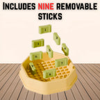 Adjustable slow feeder dog bowl includes 9 removable sticks