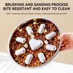 Stainless Steel Slow Feeder Dog Bowl | Anti Gulp Design