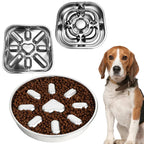 Stainless Steel Slow Feeder Dog Bowl | Anti Gulp Design