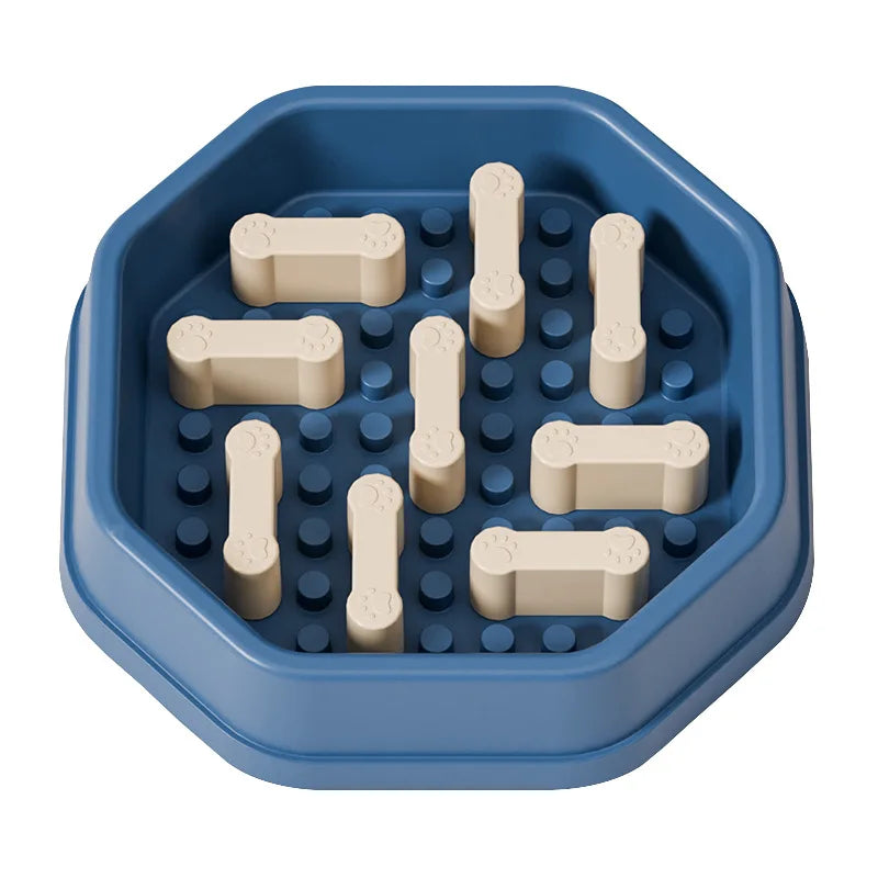 Adjustable Slow Feeder Dog Bowl with Non-Slip Pads