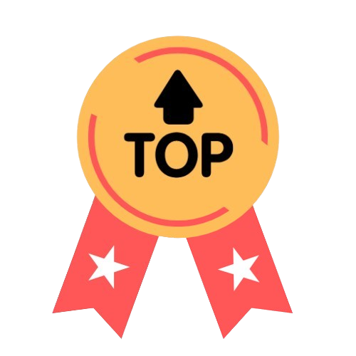 TOP Badge With Gold Color